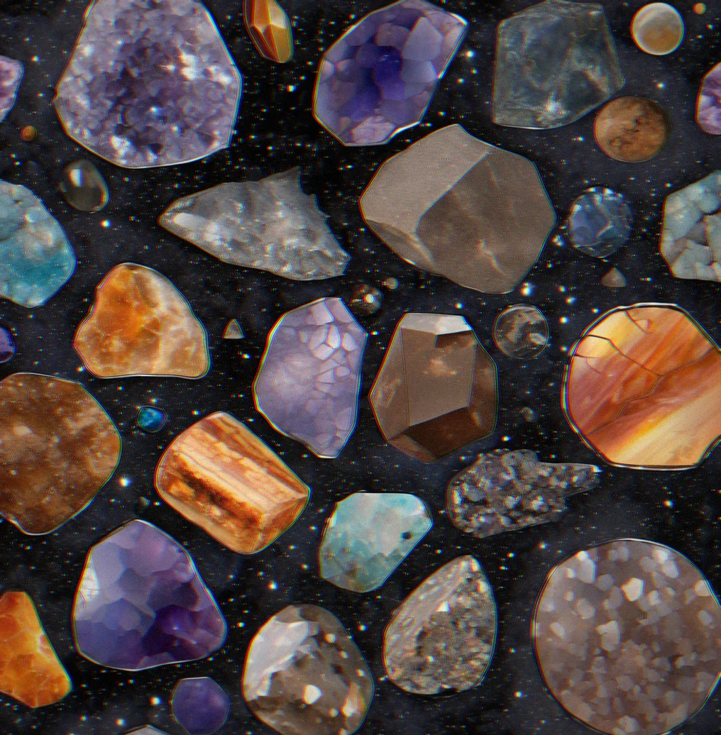 Polished meteorite cross-section showing Widmanstätten patterns—angular metal crystalline structure from slow cooling in space.